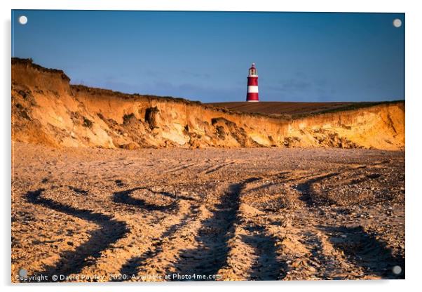 Morning Light on Happisburgh Beach Norfolk Acrylic by David Powley