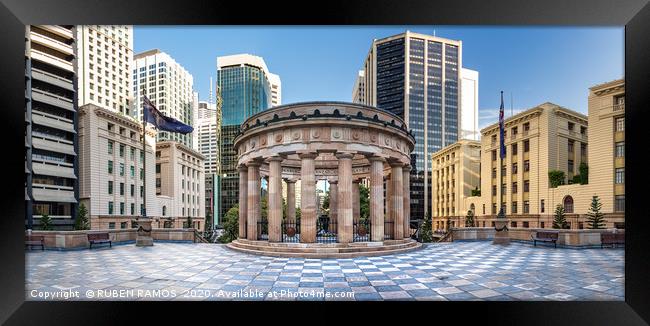 The ANZAC Square and war memorial in Brisbane. Framed Print by RUBEN RAMOS