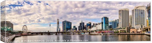 The Pier 26 and Darling Harbour, Sydney.   Canvas Print by RUBEN RAMOS