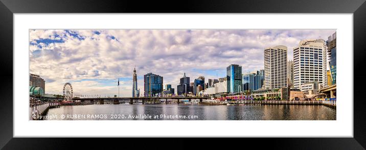 The Pier 26 and Darling Harbour, Sydney.   Framed Mounted Print by RUBEN RAMOS
