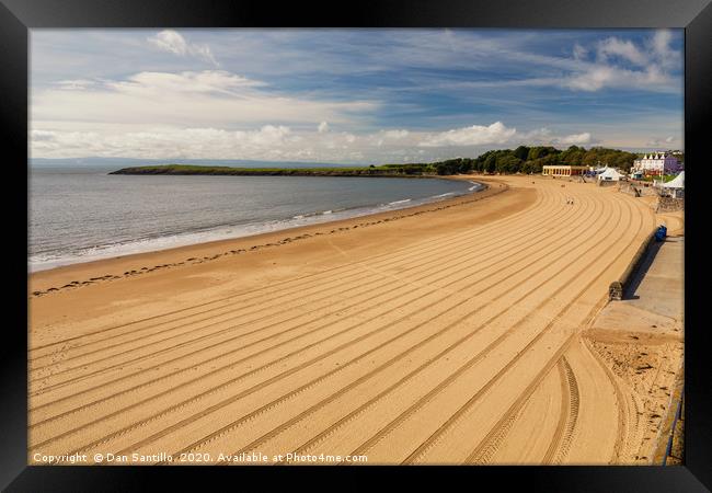 Whitmore Bay, Barry Island Beach, Wales Framed Print by Dan Santillo