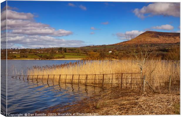 Llangorse Lake and Mynydd Troed, Brecon Beacons Na Canvas Print by Dan Santillo