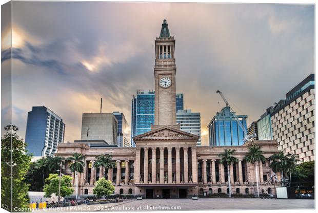 The Brisbane City Council located, Australia.  Canvas Print by RUBEN RAMOS