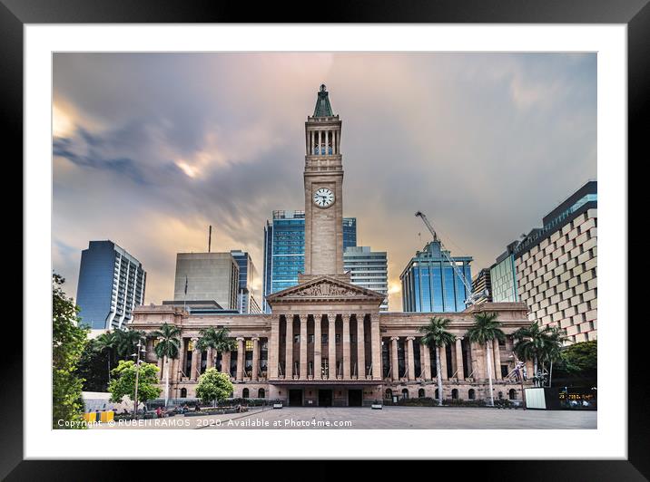 The Brisbane City Council located, Australia.  Framed Mounted Print by RUBEN RAMOS