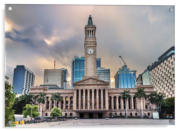 The Brisbane City Council located, Australia.  Acrylic by RUBEN RAMOS