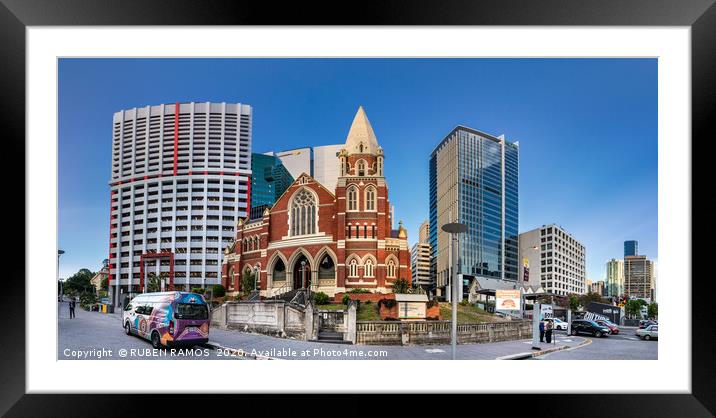 The Albert Street Uniting Church, Brisbane.  Framed Mounted Print by RUBEN RAMOS