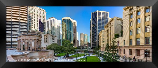 The ANZAC Square and war memorial in Brisbane.  Framed Print by RUBEN RAMOS