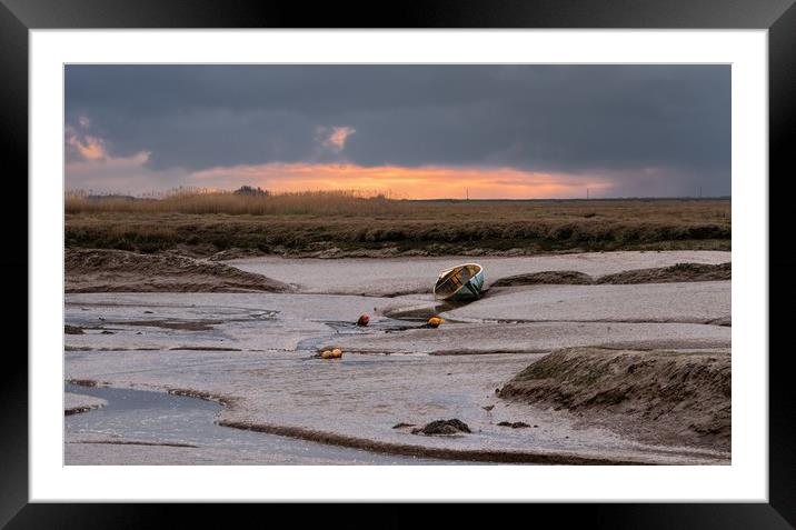 A glimmer of light on the horizon - Brancaster Sta Framed Mounted Print by Gary Pearson
