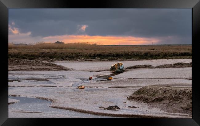 A glimmer of light on the horizon - Brancaster Sta Framed Print by Gary Pearson