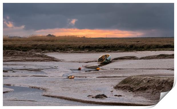 A glimmer of light on the horizon - Brancaster Sta Print by Gary Pearson
