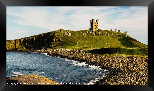 Dunstanburgh in the Afternoon Sun Framed Print by Gary Clarricoates