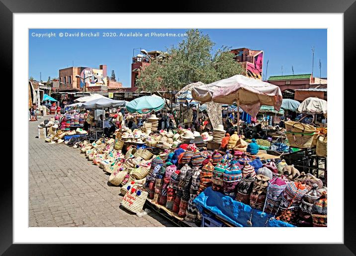 Marrakesh Market Place Framed Mounted Print by David Birchall