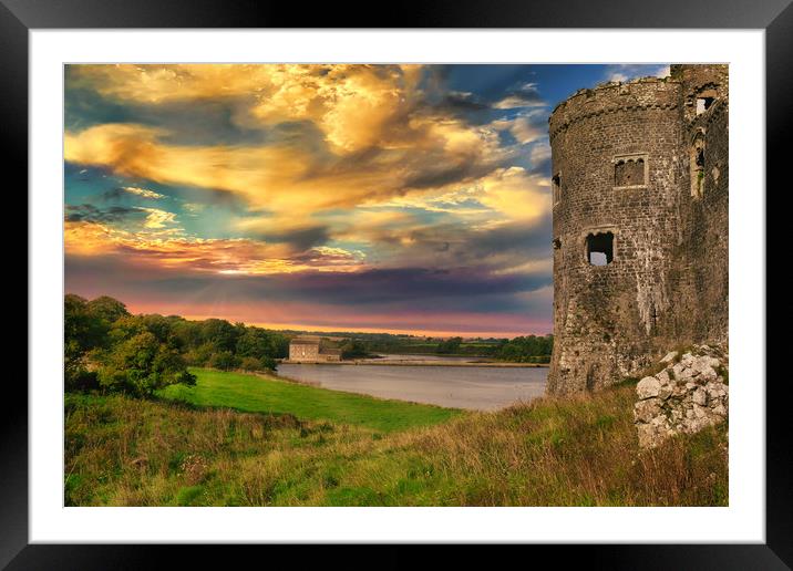 Castle Carew, Pembrokeshire, Wales, UK Framed Mounted Print by Mark Llewellyn