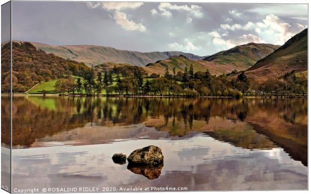 "Ullswater Reflections" Canvas Print by ROS RIDLEY