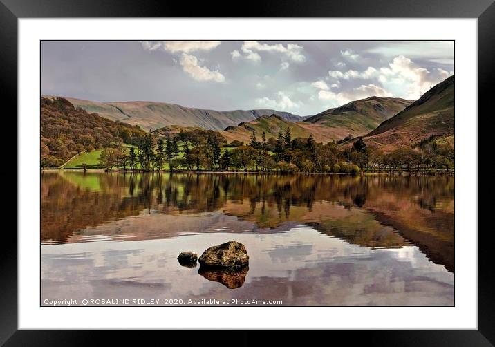 "Ullswater Reflections" Framed Mounted Print by ROS RIDLEY
