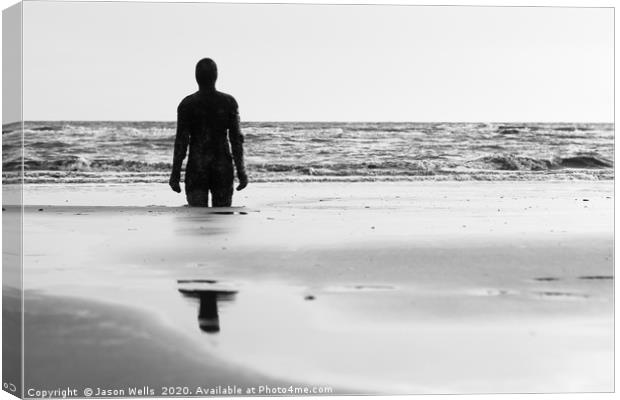Iron Man looking out to sea Canvas Print by Jason Wells