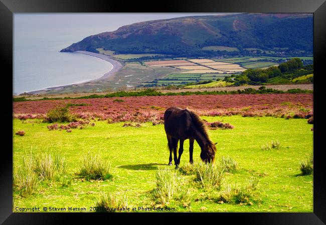 Exmoor and the Vale of Porlock Framed Print by Steven Watson