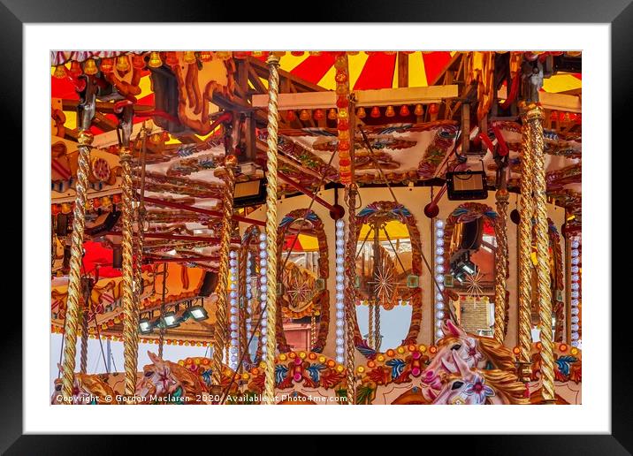 Cardiff Bay Carousel Framed Mounted Print by Gordon Maclaren