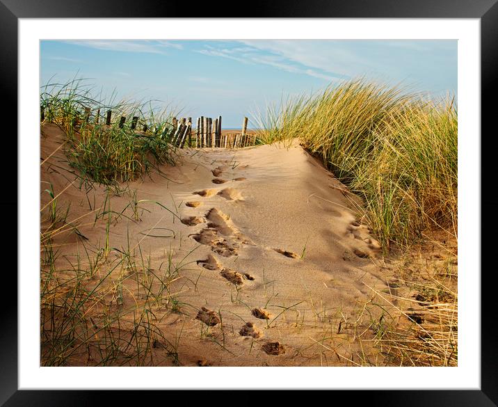 Footprints in the Sand Framed Mounted Print by David McCulloch