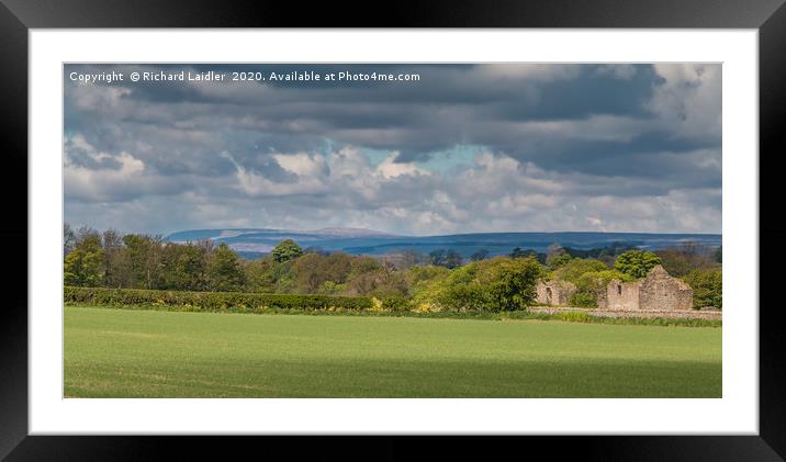 Towards Cross Fell from Thorpe, Teesdale Framed Mounted Print by Richard Laidler