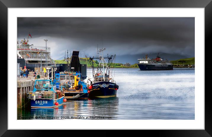 Oban Harbour Framed Mounted Print by Alan Simpson