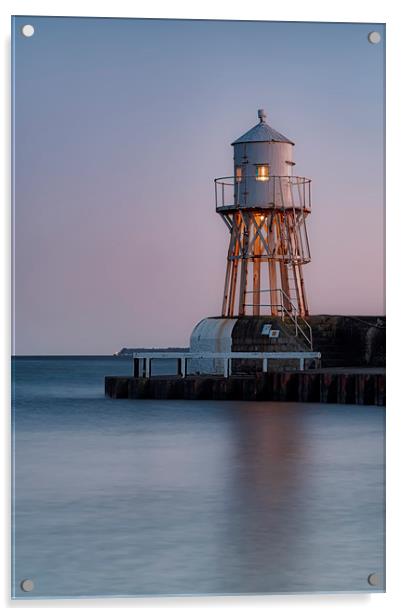 Raa Lighthouse in Sweden at Sunset Acrylic by Antony McAulay