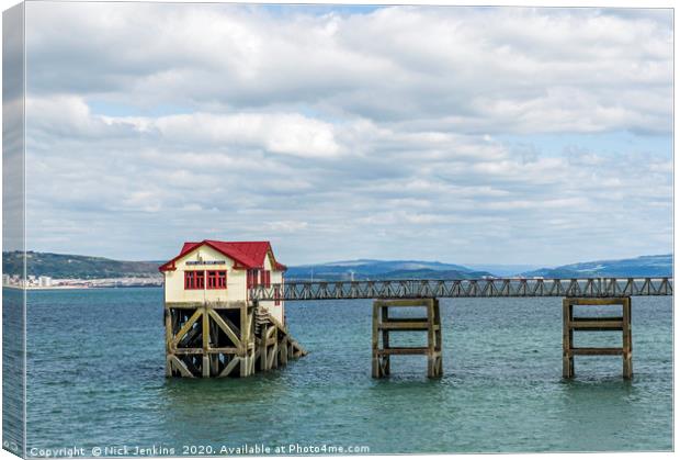 The Old Mumbles Lifeboat Station Canvas Print by Nick Jenkins
