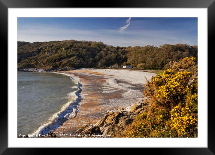 Pwlldu Bay, Gower Framed Mounted Print by Dan Santillo