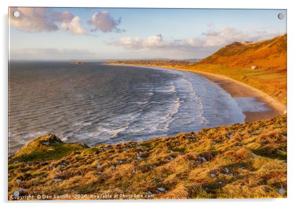Rhossili Bay, Gower, Wales Acrylic by Dan Santillo