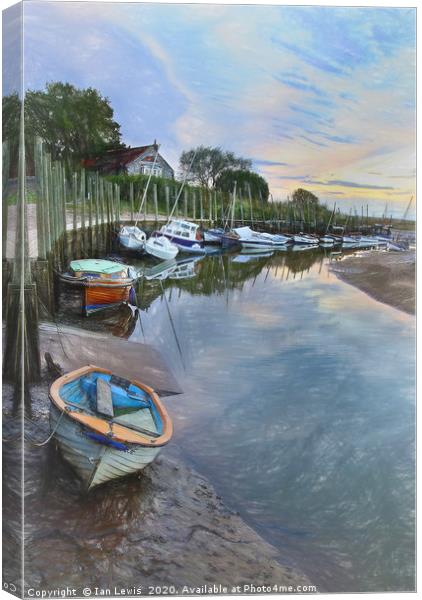 Blakeney Harbour  Canvas Print by Ian Lewis
