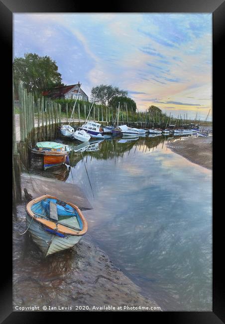 Blakeney Harbour  Framed Print by Ian Lewis