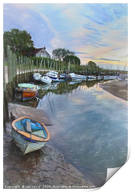 Blakeney Harbour  Print by Ian Lewis