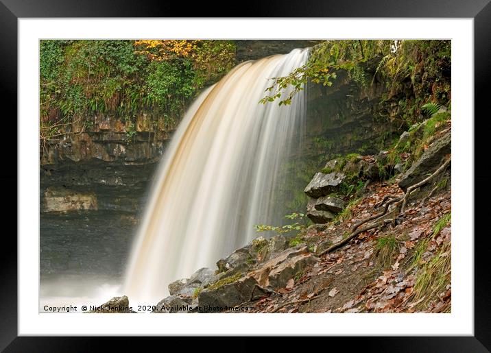 Scwd Gwladys Waterfall Vale of Neath South Wales Framed Mounted Print by Nick Jenkins