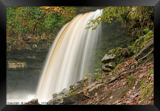 Scwd Gwladys Waterfall Vale of Neath South Wales Framed Print by Nick Jenkins