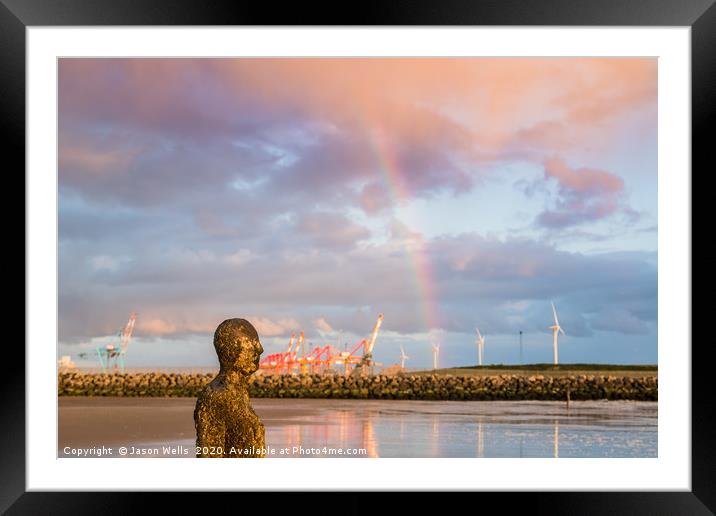 Rainbow over the Iron Man Framed Mounted Print by Jason Wells