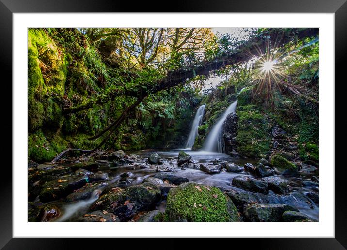 Venford Falls, Dartmoor Framed Mounted Print by Images of Devon