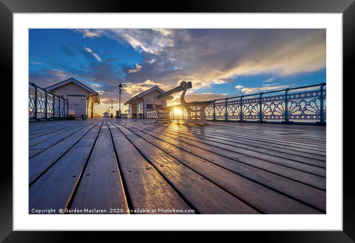 Penarth Pier Sunrise Framed Mounted Print by Gordon Maclaren