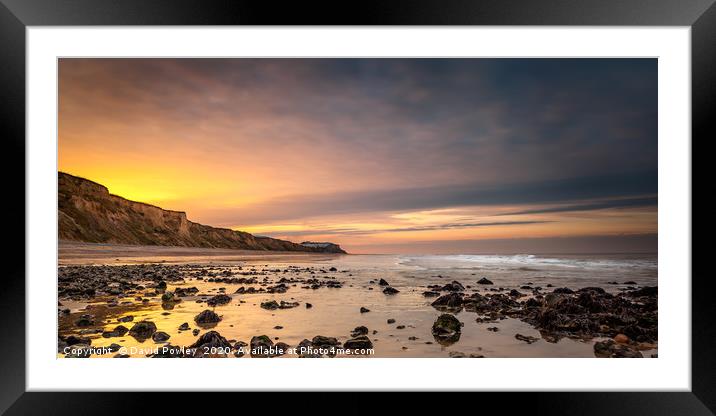 Evening light on Cromer Beach Norfolk Framed Mounted Print by David Powley