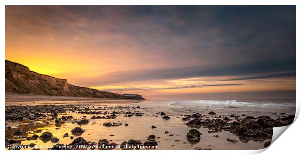 Evening light on Cromer Beach Norfolk Print by David Powley