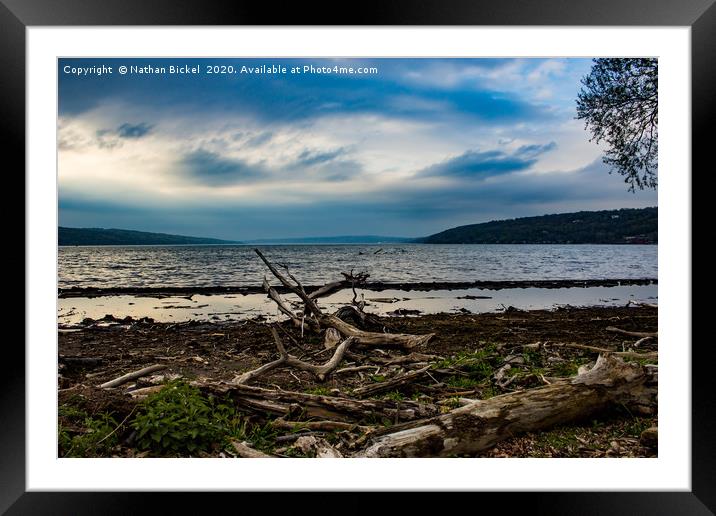 Cayuga Lake Before a Storm Framed Mounted Print by Nathan Bickel