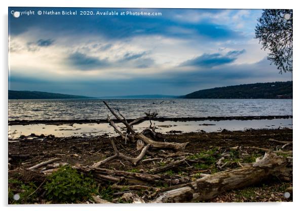 Cayuga Lake Before a Storm Acrylic by Nathan Bickel