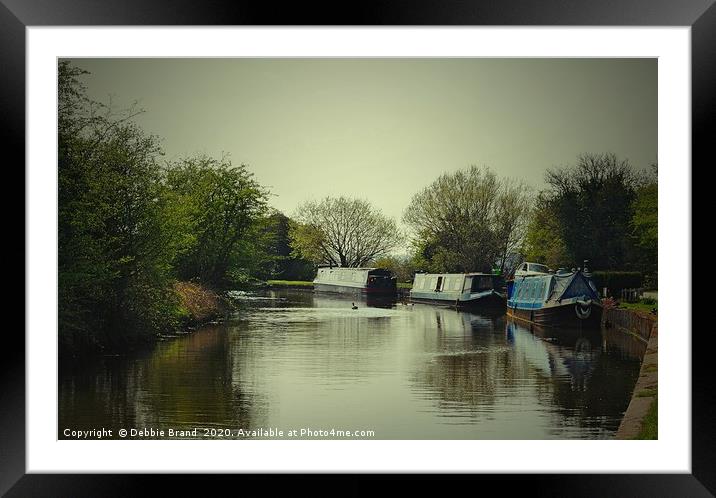 Canal Life Framed Mounted Print by Debbie Johnstone Bran