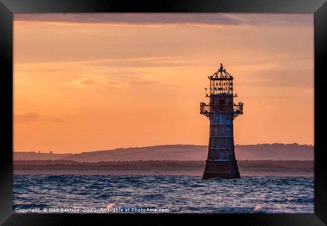 Whiteford Lighthouse, Gower, Wales Framed Print by Dan Santillo