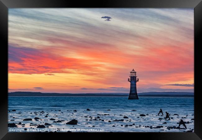 Whiteford Lighthouse, Gower, Wales Framed Print by Dan Santillo