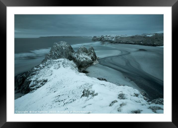 Three Cliffs Bay, Gower, Wales Framed Mounted Print by Dan Santillo