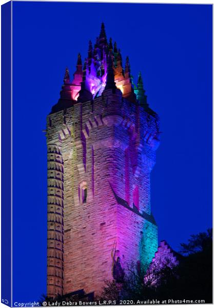 Wallace Monument in Colour  Canvas Print by Lady Debra Bowers L.R.P.S