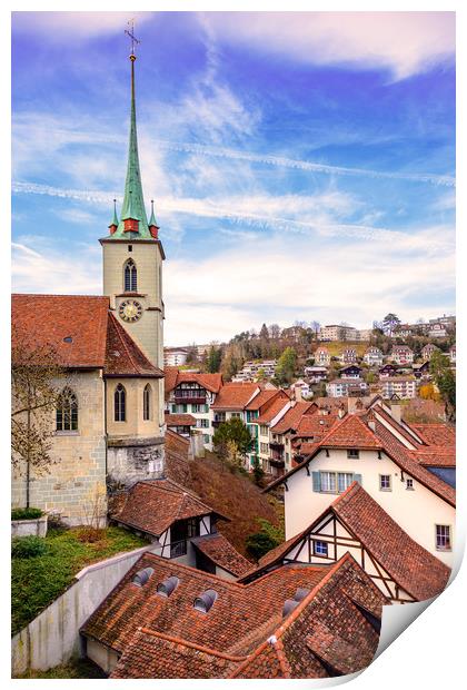 Old Town of Bern Print by Svetlana Sewell