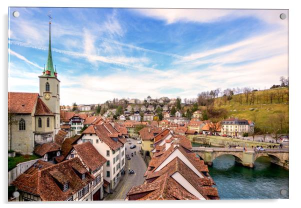 Old Town of Bern Acrylic by Svetlana Sewell