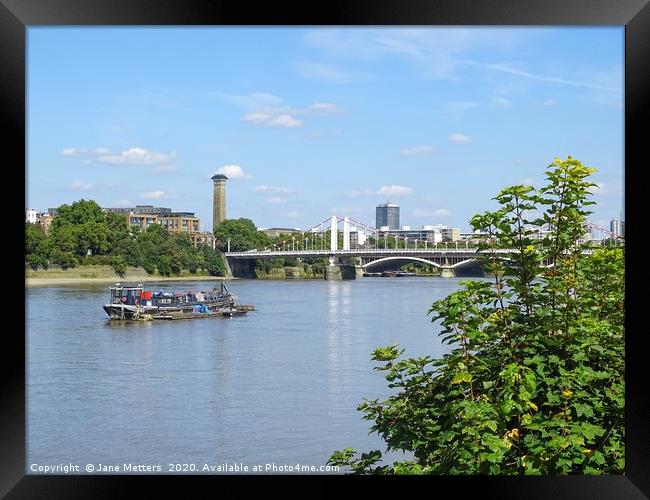 Chelsea Bridge Framed Print by Jane Metters