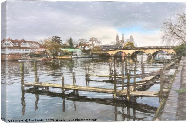 Landing Stages At Henley Canvas Print by Ian Lewis